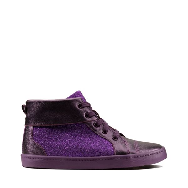 Clarks Girls City Oasis Hi Kid Casual Shoes Purple | USA-3261875